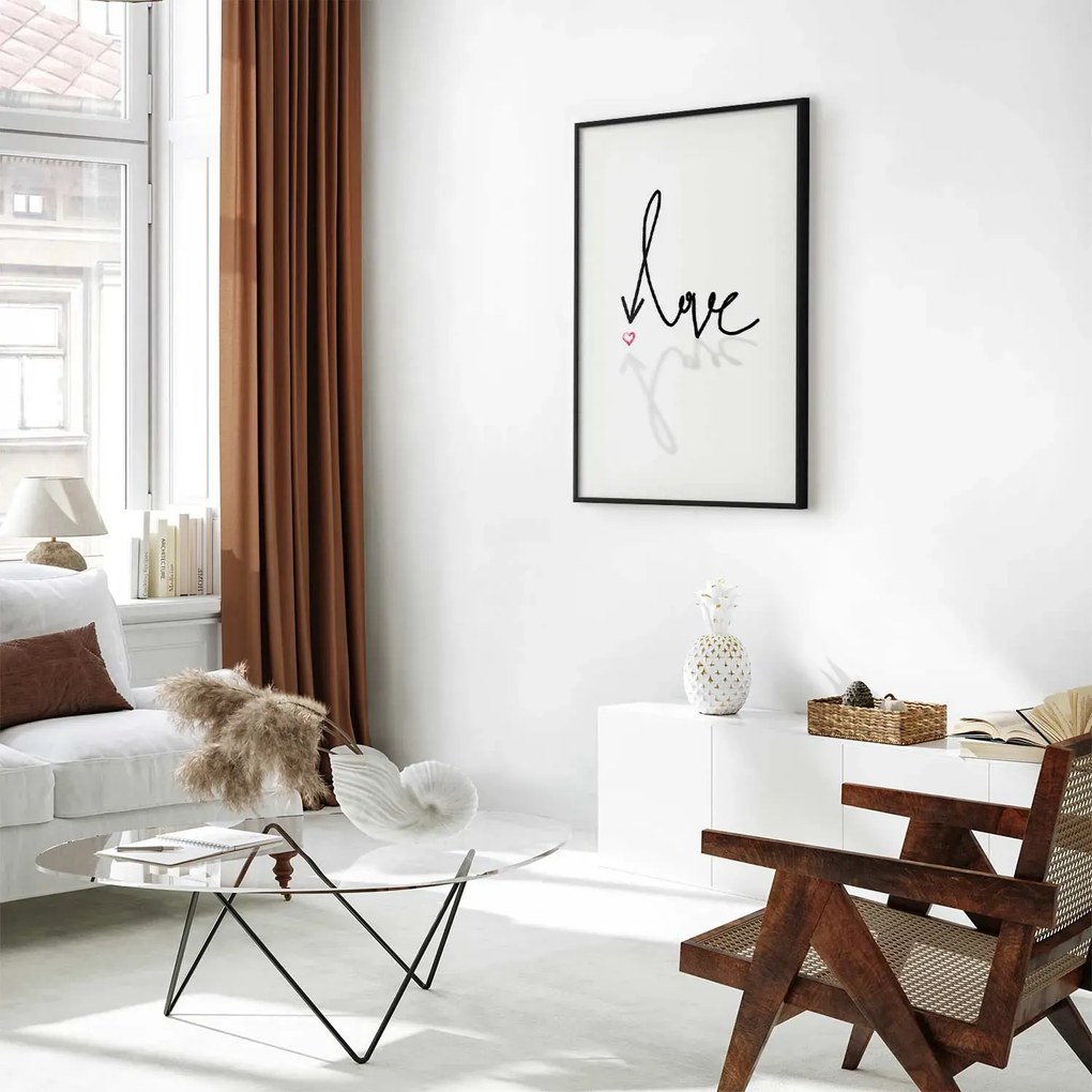 Plakat To jest miłość 21x30 cm z ramą czarną z marginesem ARTGEIST B