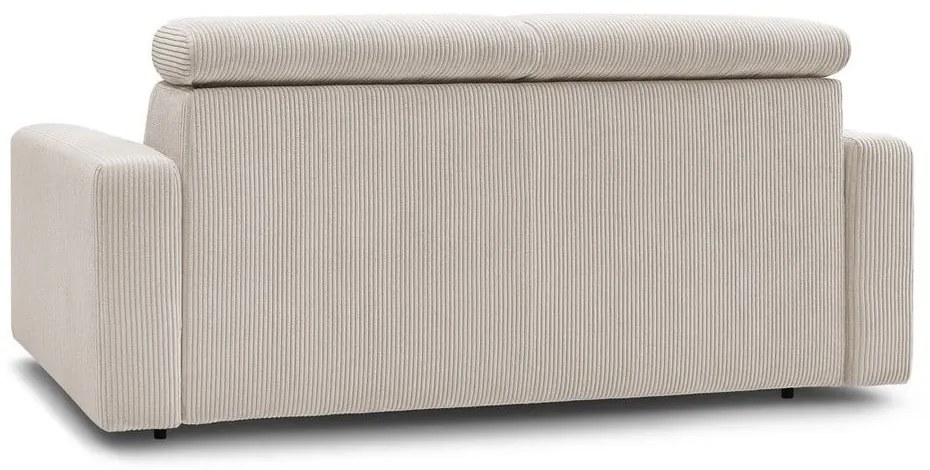 Kremowa sztruksowa rozkładana sofa 195 cm Monaco – Bobochic Paris