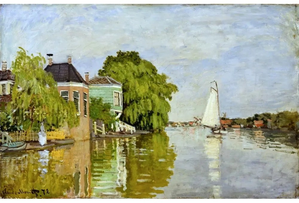 Reprodukcja obrazu Claude'a Moneta – Houses on the Achterzaan, 90x60 cm