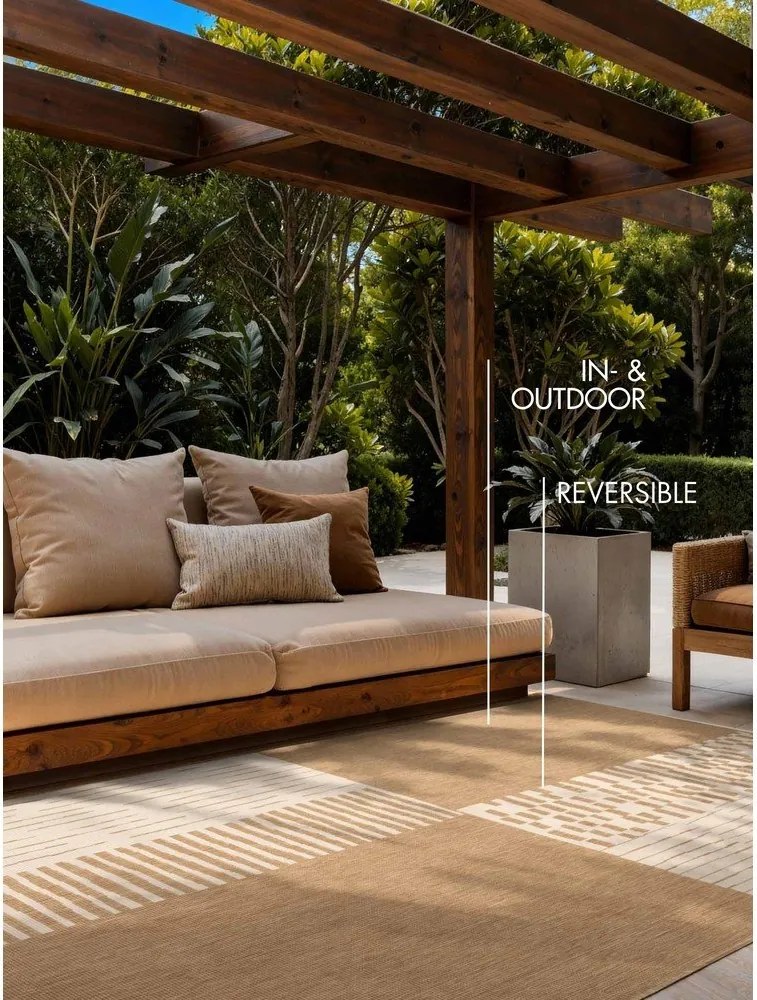 Kremowo-naturalny dywan odpowiedni na zewnątrz 120x170 cm Haringey Acacia – Ted Baker