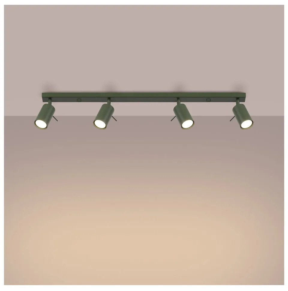 Zielona lampa punktowa 6x81 cm Etna – Sollux