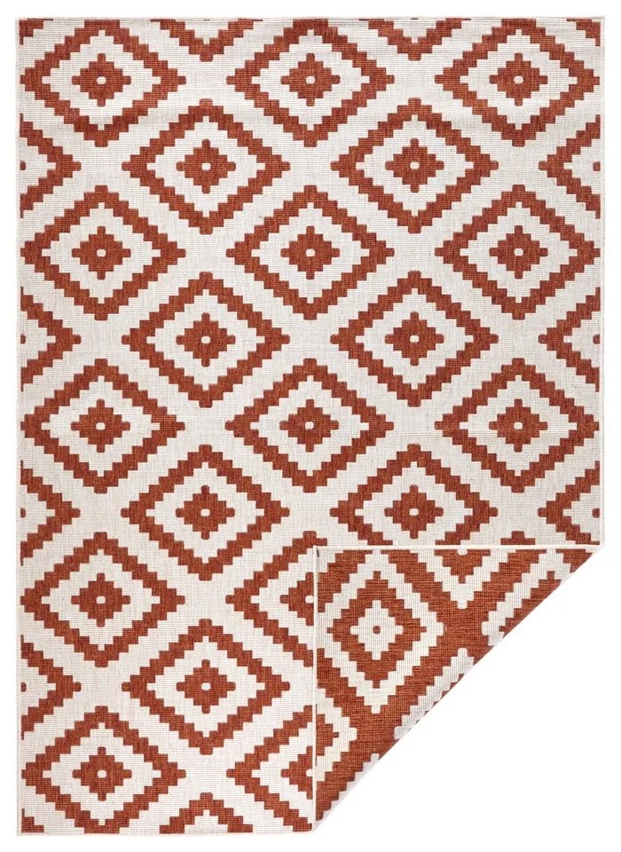 Brązowo-kremowy dywan odpowiedni na zewnątrz NORTHRUGS Malta, 120x170 cm