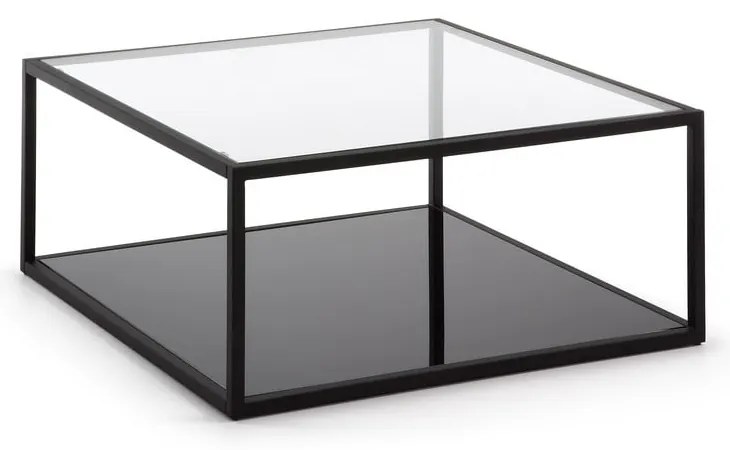 Czarny stolik Kave Home Green Hill, 80x80 cm
