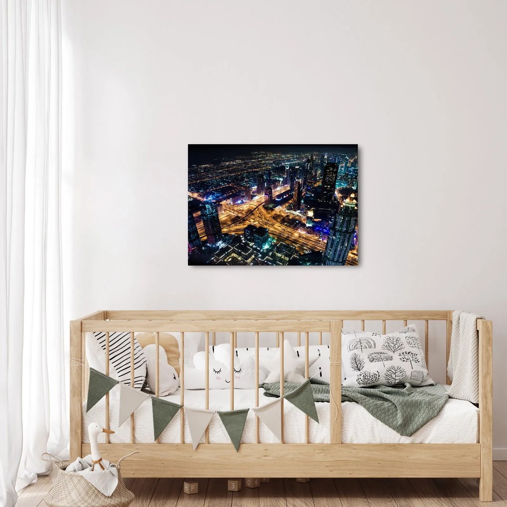 Obraz miasta nocą (70x50 cm)