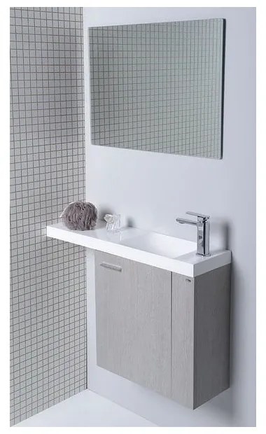 Biała umywalka z kompozytu mineralnego 80x22 cm Agos – Sapho