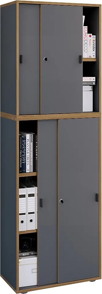 Drzwi przesuwne szafki biurowej Salia 5-komorowe B60