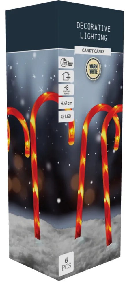 Zestaw 4 lamp świątecznych, 47 cm