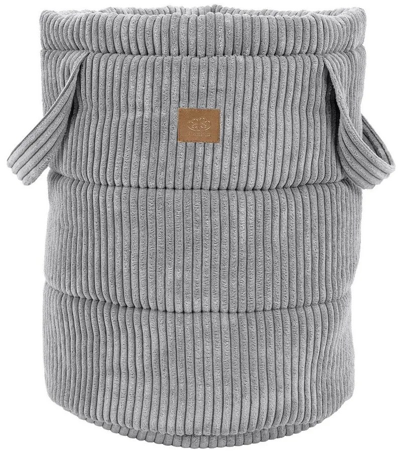 Szary tekstylny dziecięcy kosz na zabawki ø 39x50 cm – Meowbaby
