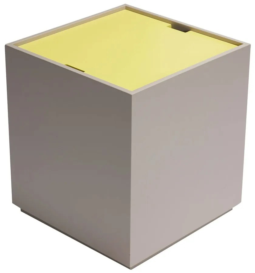Żółto-szara skrzynia z litego drewna jesionowego 40x45 cm Vault – Hübsch