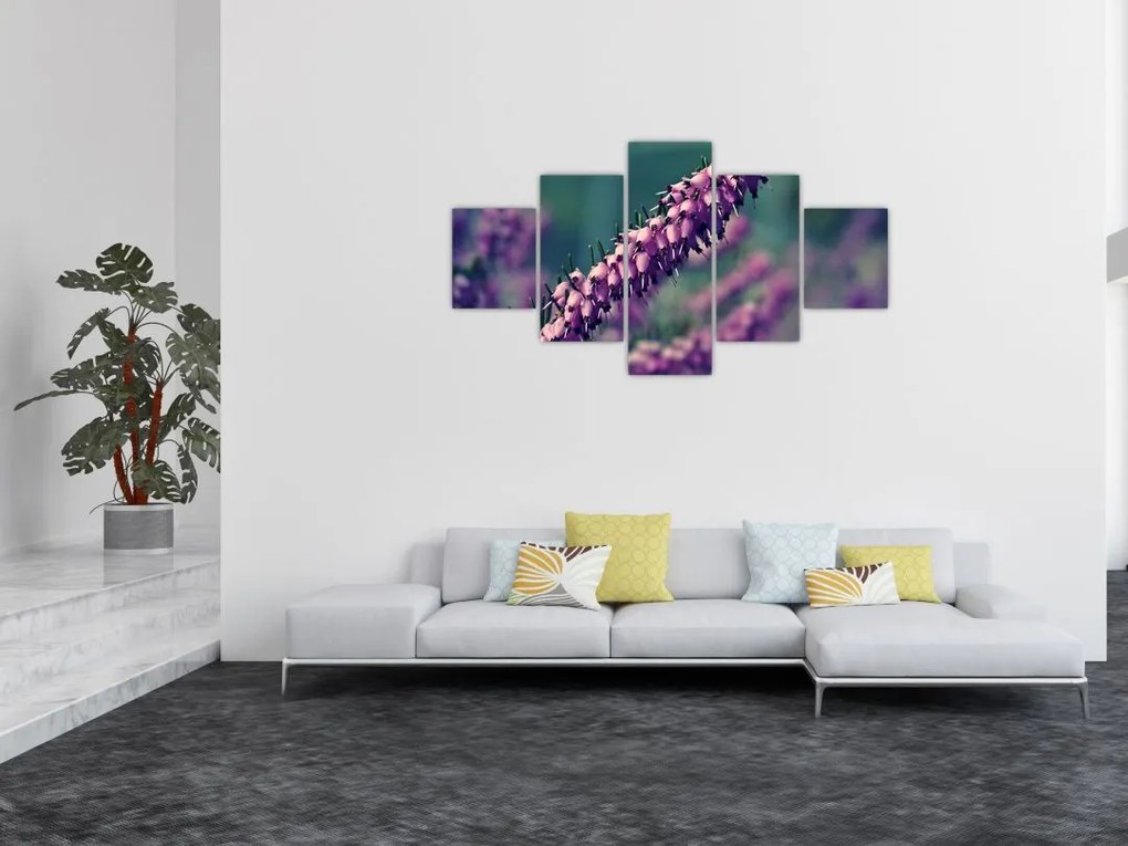 Obraz fioletowego kwiatu (125x70 cm)