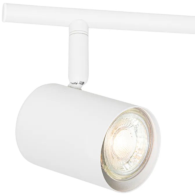 Nowoczesna lampa sufitowa biała 5-światłowa regulowana kwadratowa - Jeana Nowoczesny Oswietlenie wewnetrzne