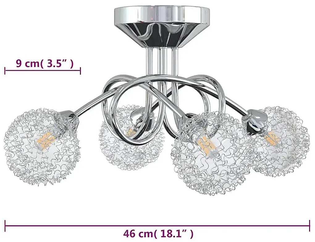 Lampa sufitowa z drucianymi kloszami F013-Cirelo