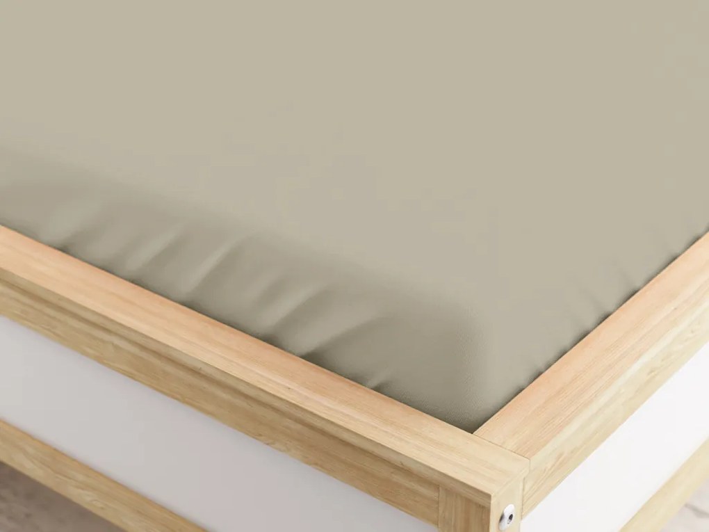 PrzytulneMieszkanie.pl Prześcieradło z mikrofibry z gumką piaskowe 160 x 200 cm