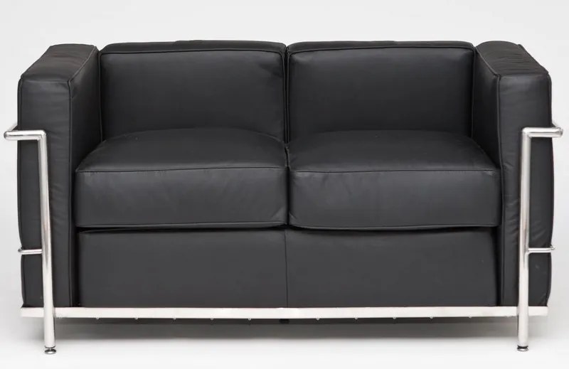 Skórzana sofa dwuosobowa Kubik insp. LC2
