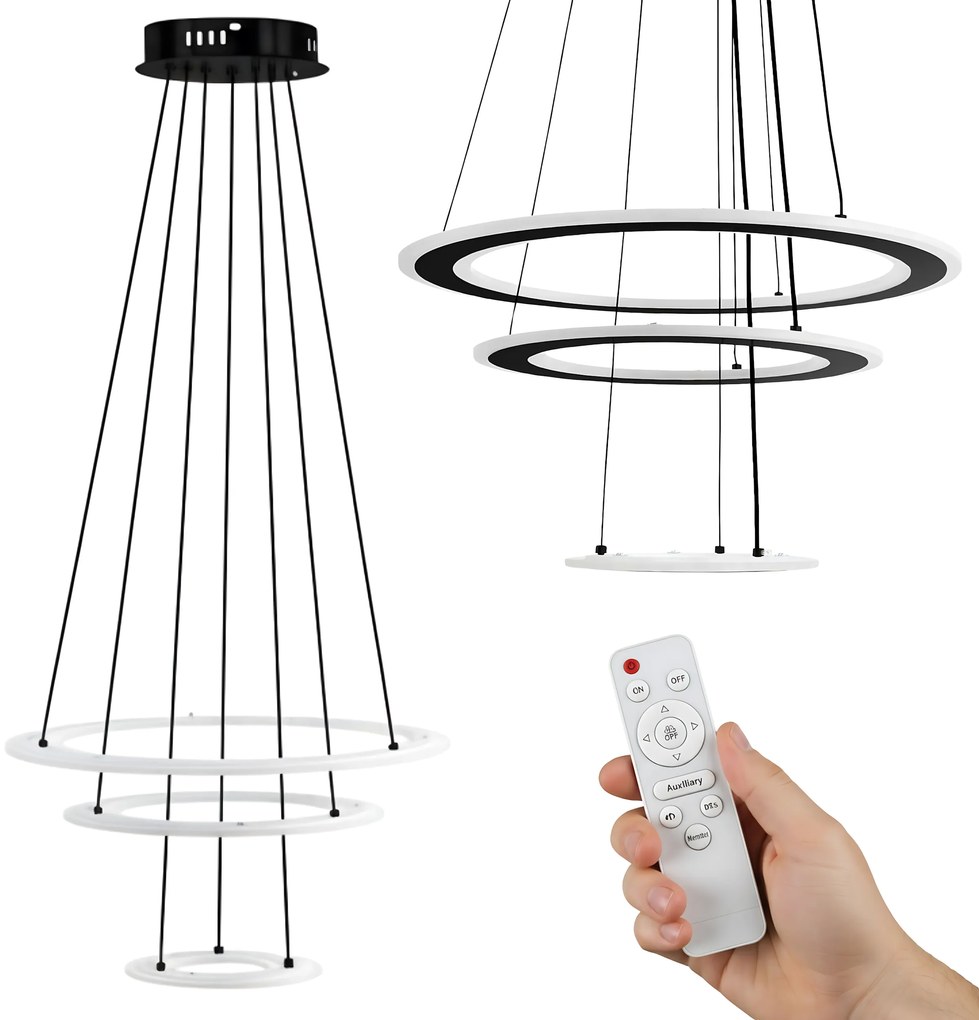 LAMPA WISZĄCA LED G040-3CP CZARNA