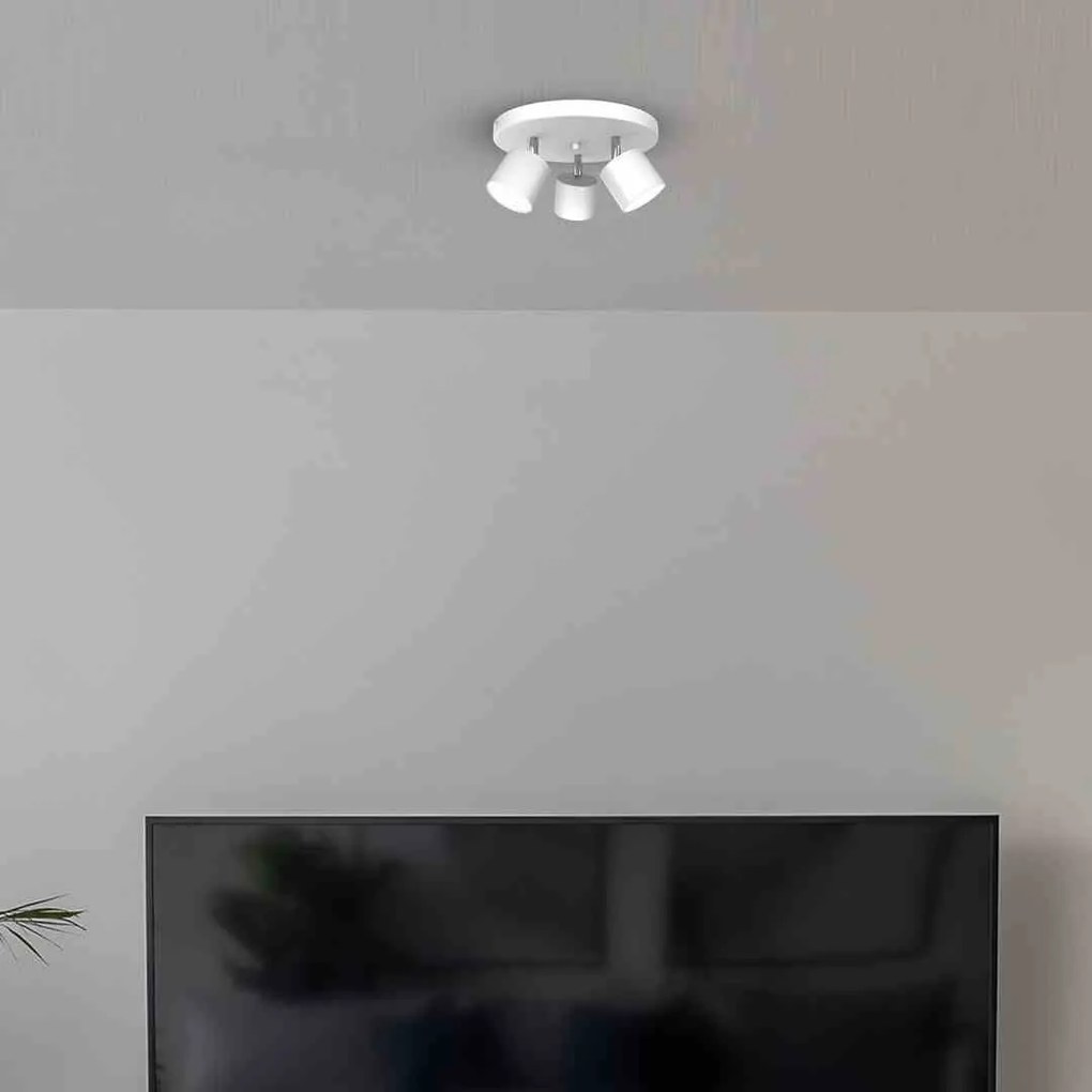 Lampa sufitowa DIXIE WHITE 3xGX53, potrójna, na kole, kierunkowa, biała
