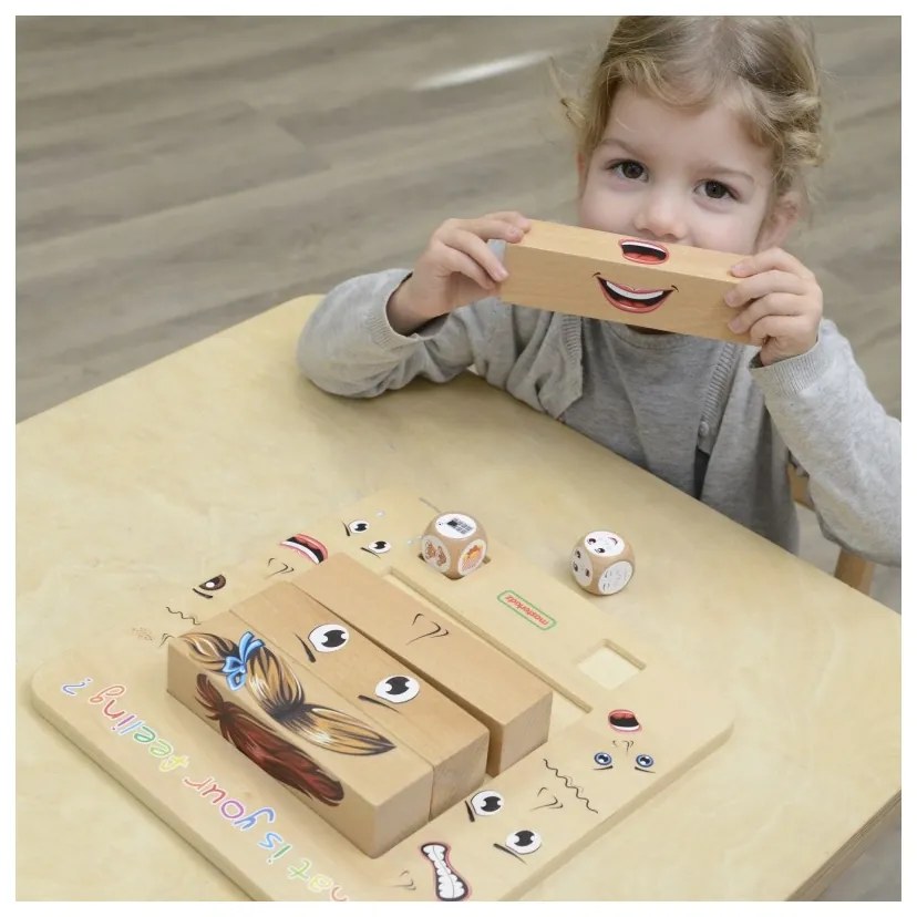 Masterkidz nauka emocji gra drewniana montessori