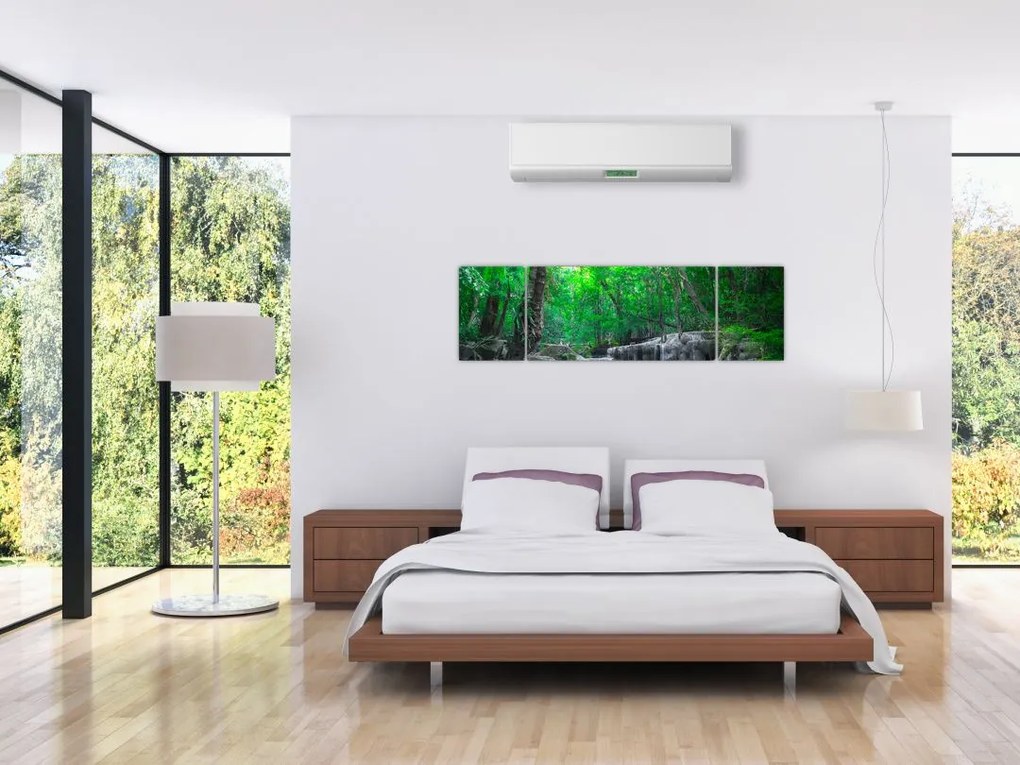 Obraz - Wodospad Erawan, Kanchanaburi, Tajlandia (170x50 cm)