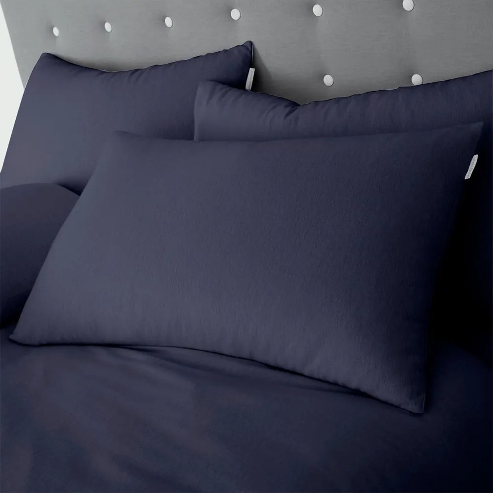 Ciemnoniebieska flanelowa pościel dwuosobowa 230x220 cm Brushed – Catherine Lansfield