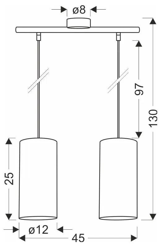 Jasnobrązowa lampa wisząca ø 12 cm Ballo – Candellux Lighting