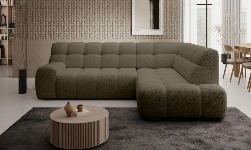 Narożnik COCOON L z elektryczną regulacją siedziska Prawostronny w tkaninie JAGUAR 08