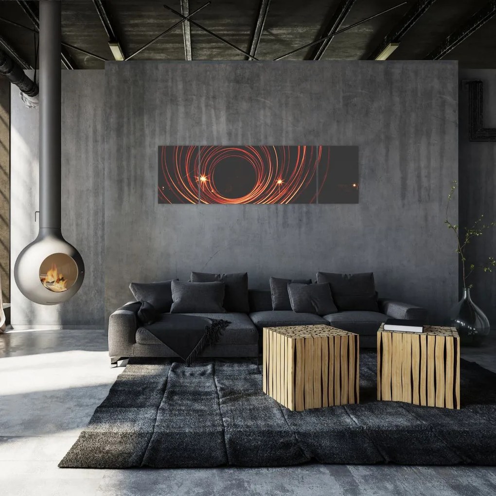 Obraz abstrakcyjnych linii (170x50 cm)