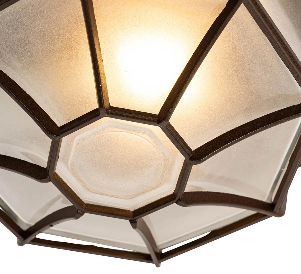 Zewnetrzna Wiejska lampa sufitowa rdzawo-brązowa 26,5 IP44 - Bri Rustykalny / Vintage Oswietlenie zewnetrzne
