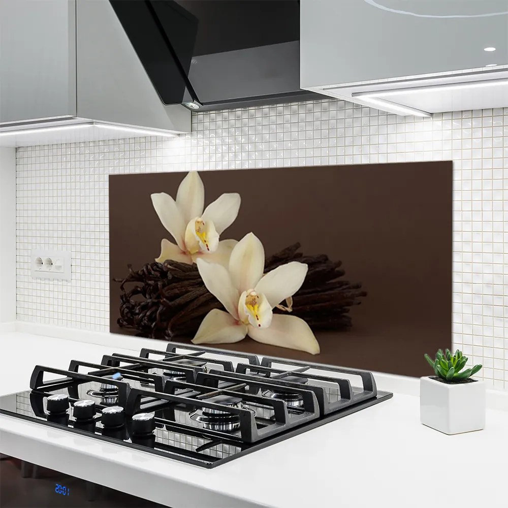 Panel Szklany do Kuchni Botaniczny Aromat Wanilii