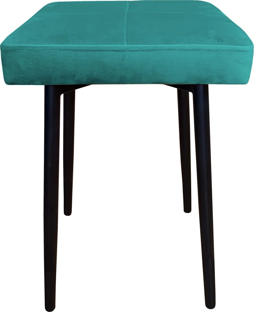 Taboret MAX tkanina Welur stelaż metalowy STOŁEK LOFT : Kolor nogi - Czarna stożek, Kolor tkaniny - VELVET - MG20, Typ tkaniny - Velvet