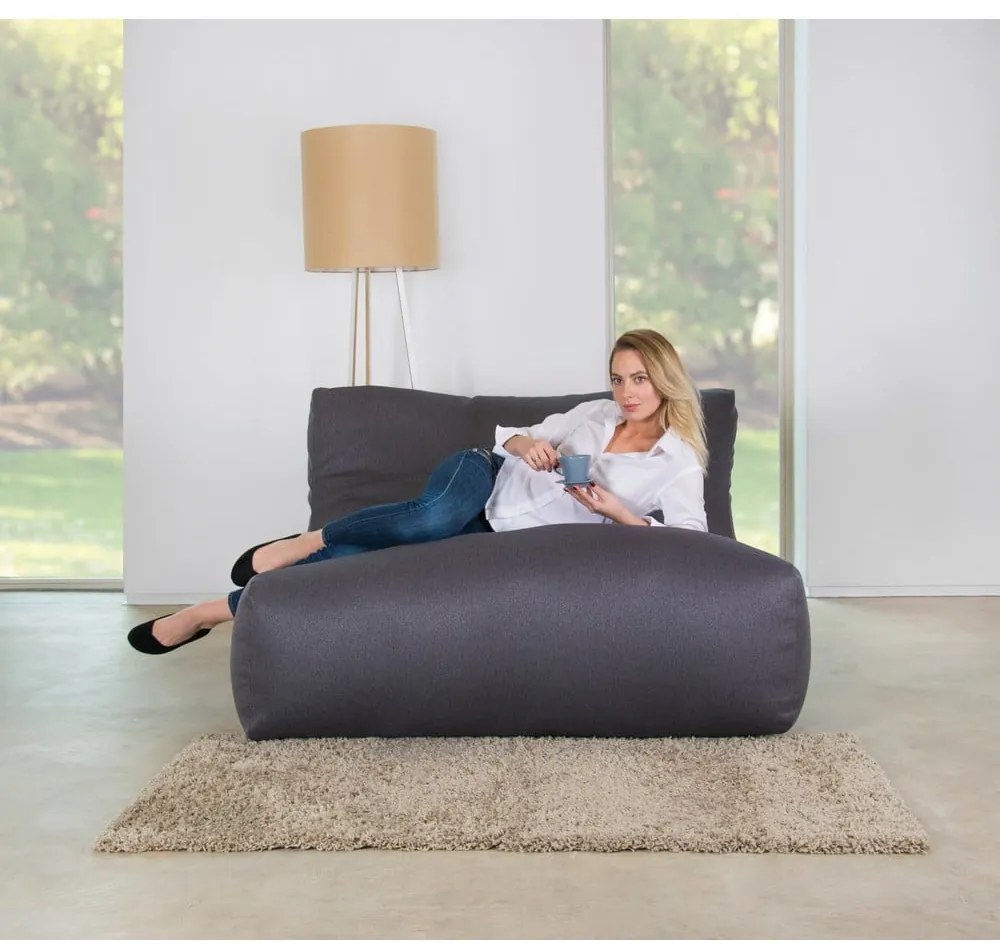 Brązowy worek do siedzenia z materiału bouclé Sofa Lounge – SLOWDOWN