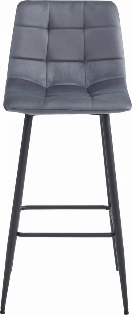 Hoker z czarnymi nogami ARCETO VELVET, ciemnoszary