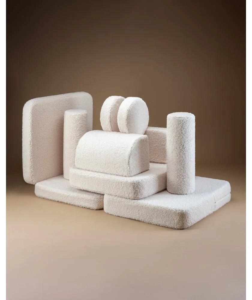 Kremowa sofa dla dzieci z materiału bouclé 132 cm Settee – Wigiwama