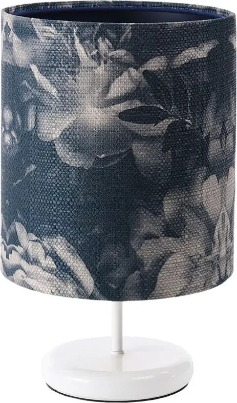 Biało-granatowa lampka nocna w kwiaty - 3X S395 P5-F15