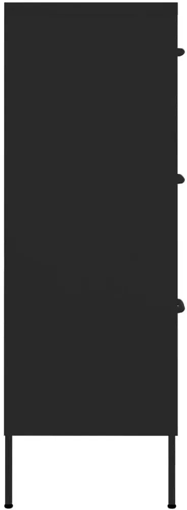 Czarna stalowa szafka na narzędzia go garażu B5-K78