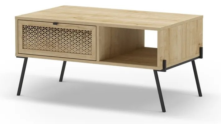 Stolik w dekorze dębu 60x100 cm Ecrin – Marckeric