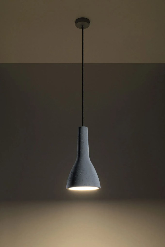 Loftowa lampa wisząca z betonu 3X E831 R3-B96