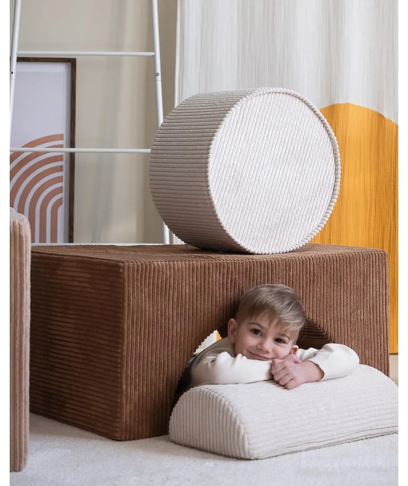 Brązowy sztruksowy piankowy plac zabaw 3 szt. wysokość 37 cm 75x49 cm Rainbow Montessori – Wigiwama