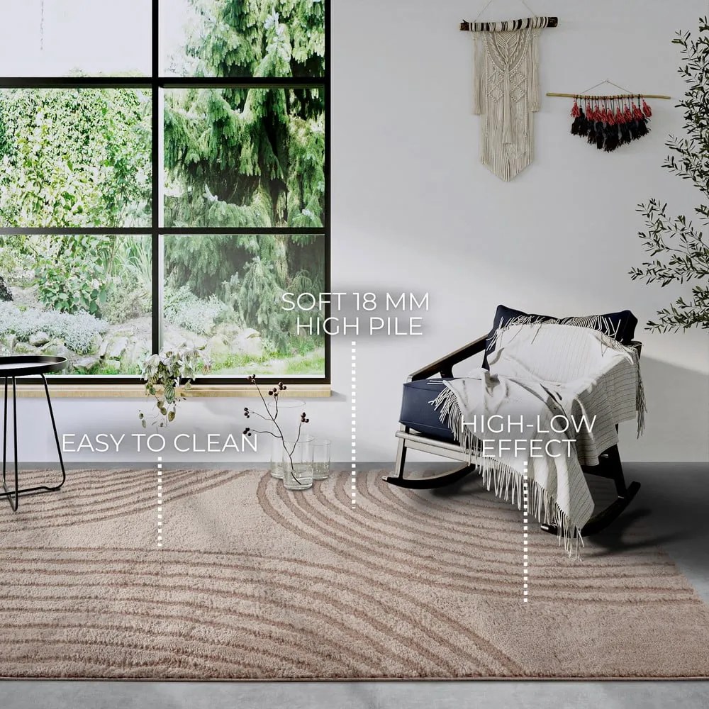 Beżowy dywan 200x280 cm Pigment Beige – Elle Decoration