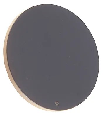 Designerska lampa ścienna szara 16,5 cm z LED - Skyf