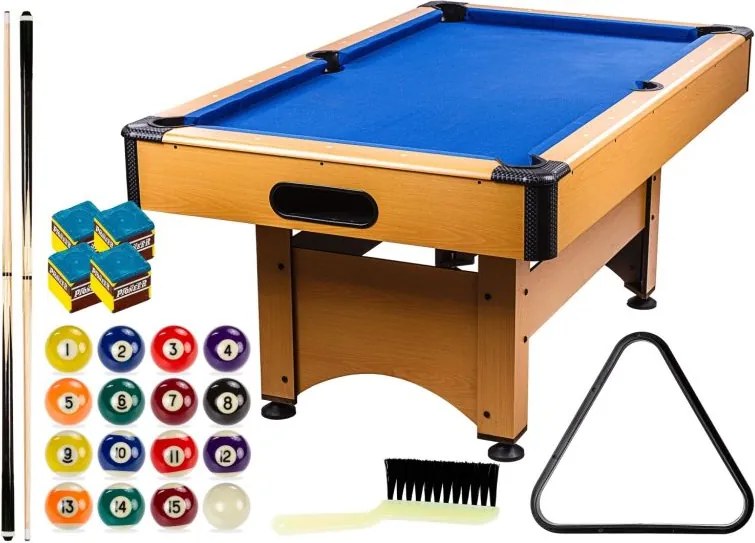 GamesPlanet Stół bilardowy 6 stóp, jasno-niebieski z wyposaż