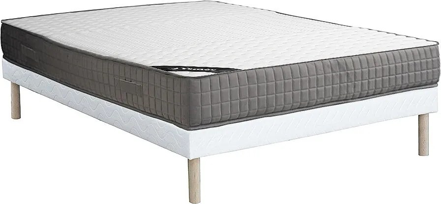 Zestaw 140 x 190 cm stelaż uniwersalny + materac piankowy 11-strefowy z pamięcią kształtu grub. 22 cm - DANEVO marki YSMÉE