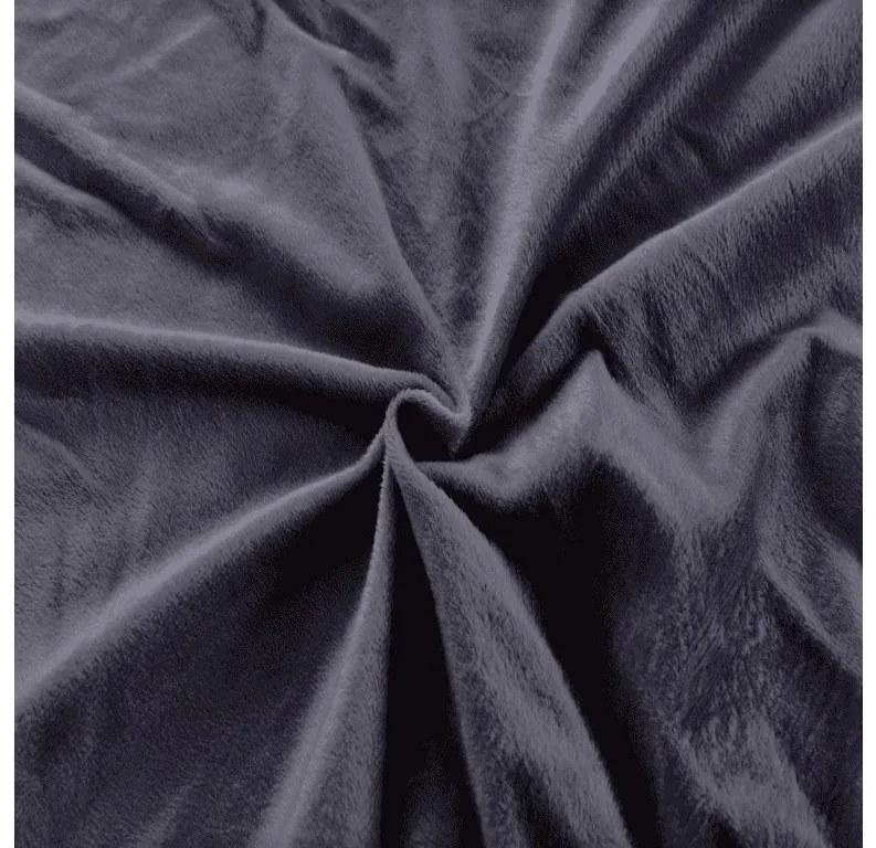 PrzytulneMieszkanie.pl Prześcieradło mikroplusz SOFT 160x200 cm antracytowo szare