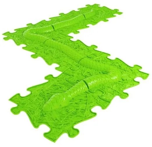 Woopie mata sensoryczna ortopedyczna puzzle wąż zielony 6 el.