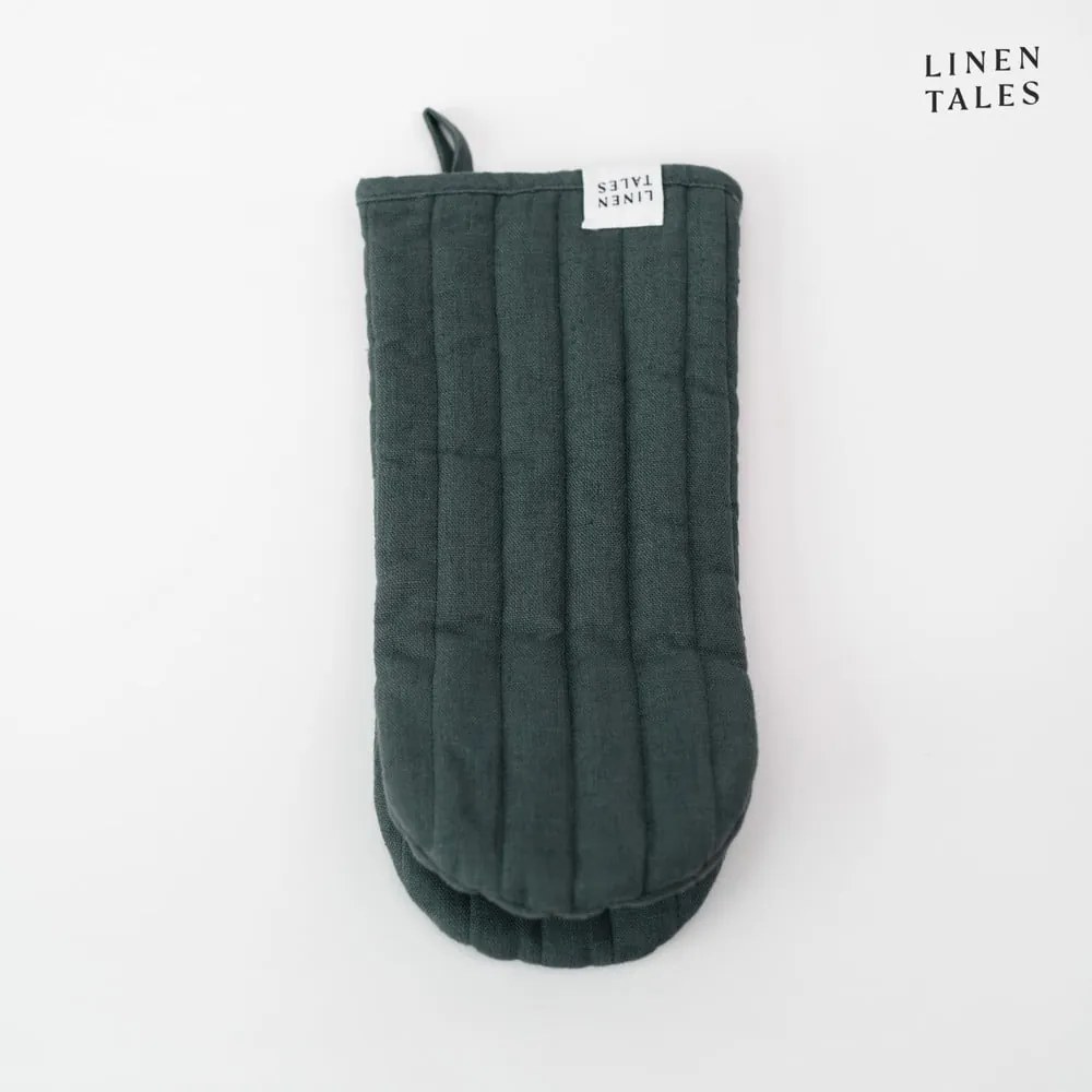 Lniana rękawica kuchenna Forest Green – Linen Tales