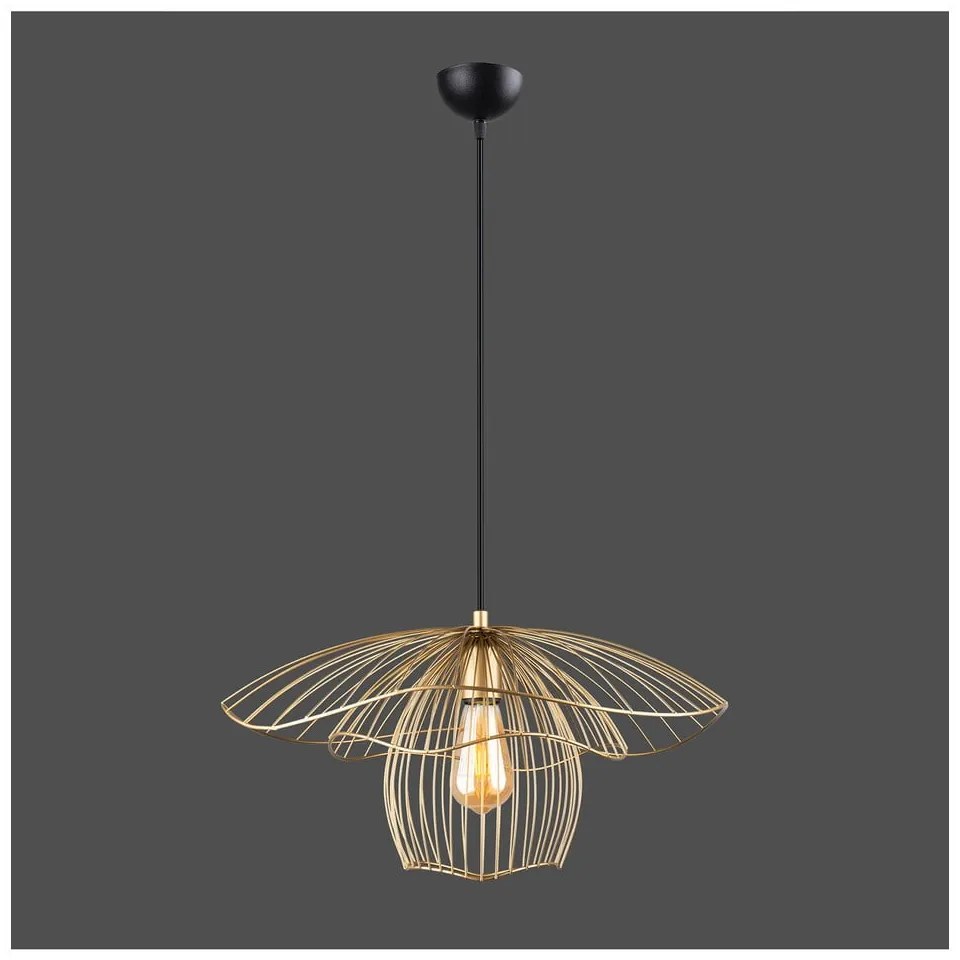 Lampa wisząca w kolorze złota Squid Lighting Root, wys. 123 cm