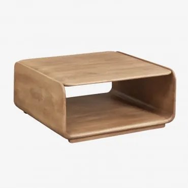 Stolik Kawowy Kwadratowy 75x75 Cm Z Drewna Tinsley Drewno Mango - Sklum