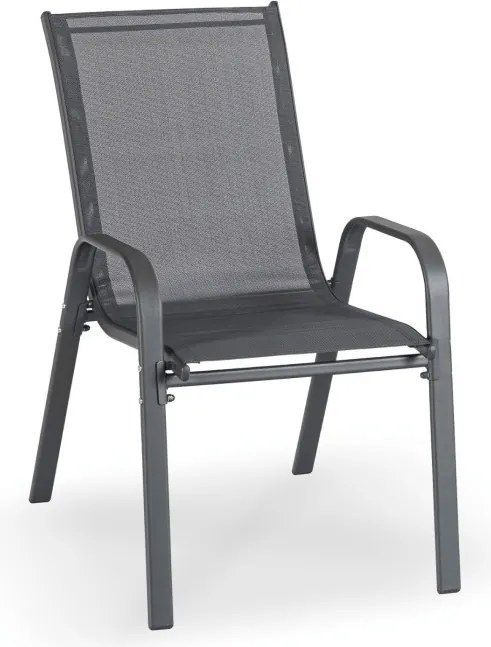 Zestaw Mebli Ogrodowych LIBERTY Szary 6 Krzeseł Stół Tarasowy Nowoczesny