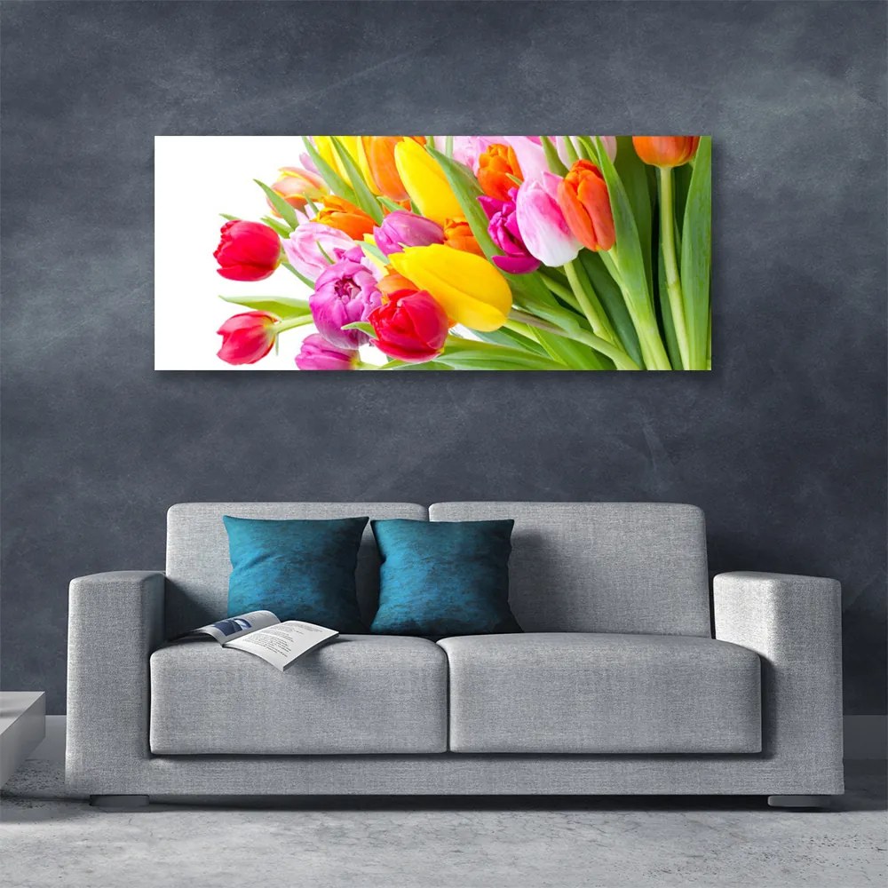 Obraz canvas Barwny Bukiet Tulipanów