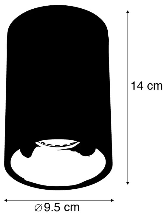 Inteligentny reflektor czarny ze złotym, w zestawie źródło światła WiFi GU10 - Deep Nowoczesny Oswietlenie wewnetrzne