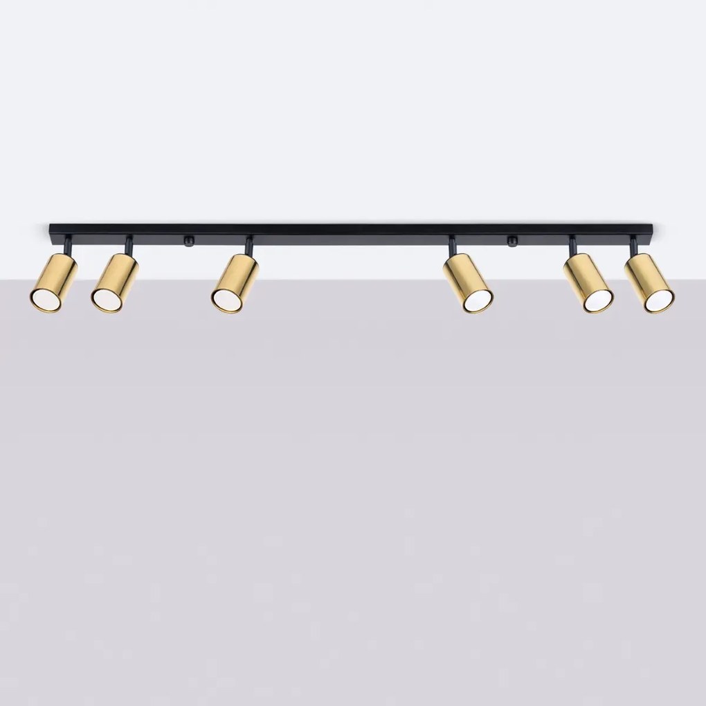 Listwa oświetleniowa WINX 6L czarna/złota SOLLUX  LIGHTING